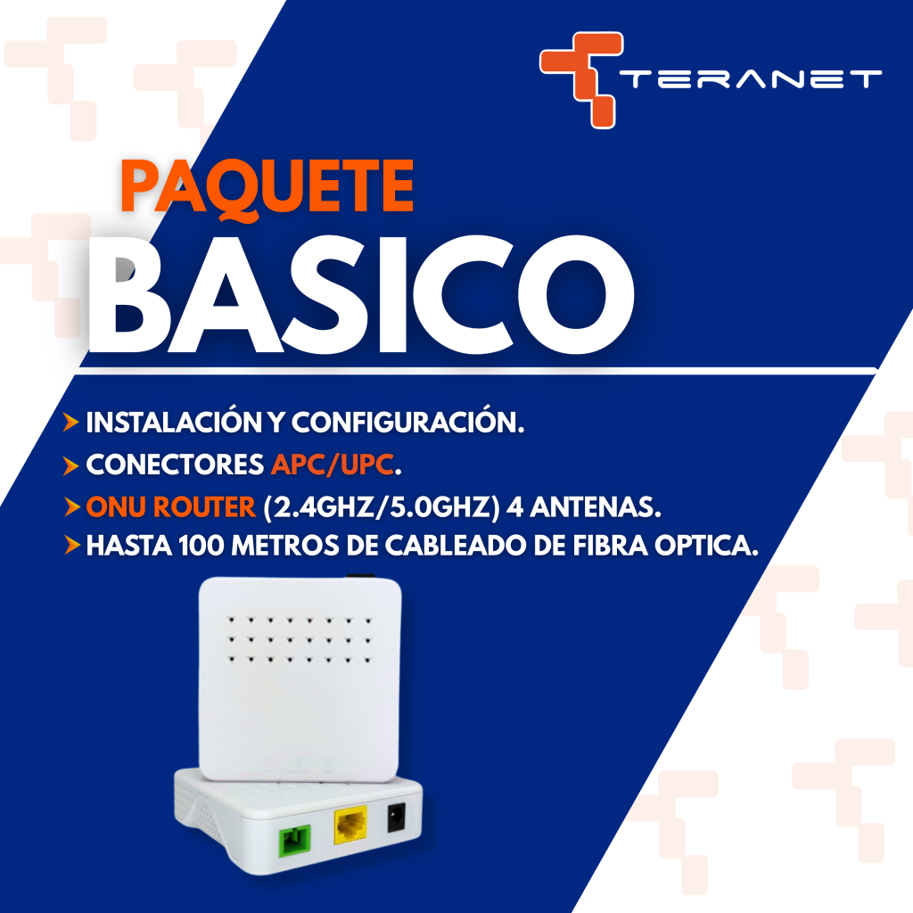 Paquete basico fibra óptica