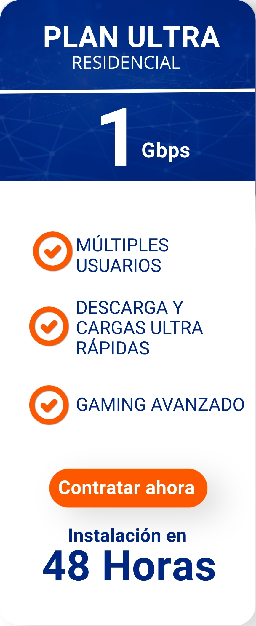 Plan Ultra Residencial Teranet: Internet de fibra óptica de 1 Gbps con instalación en 48 horas en Venezuela.