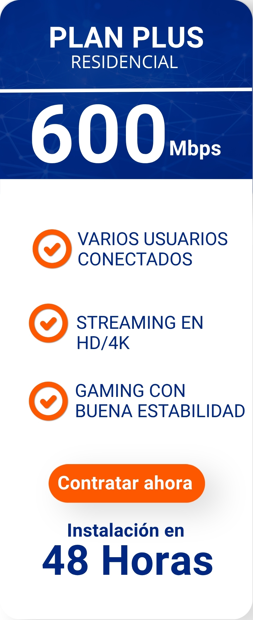 Plan Plus Residencial Teranet: Internet de fibra óptica de 600 Mbps con instalación en 48 horas en Venezuela.