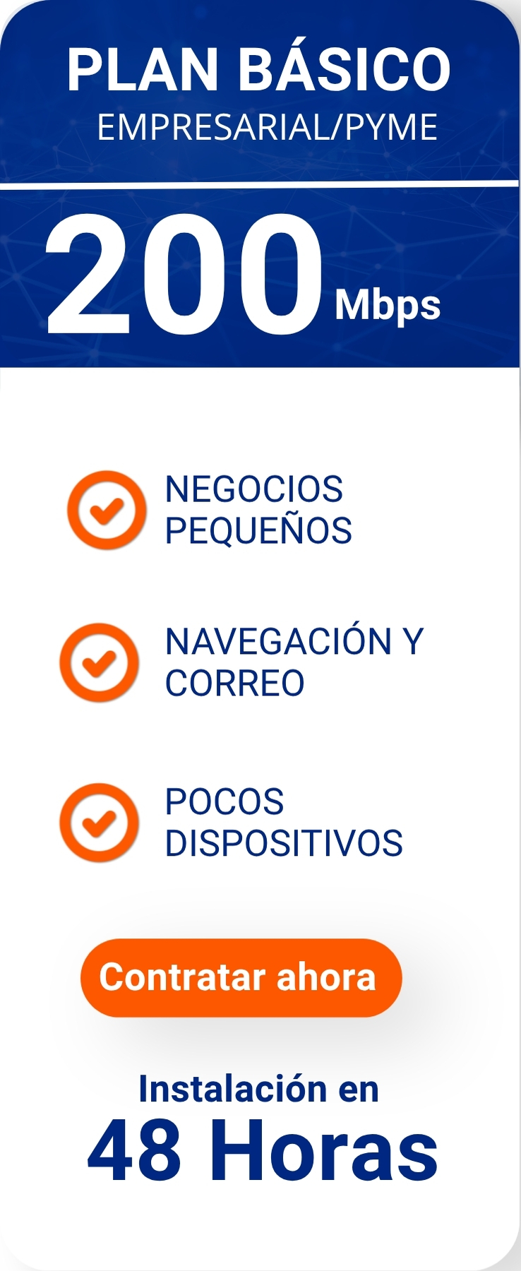 Planes fibra optica empresarial 200mbps