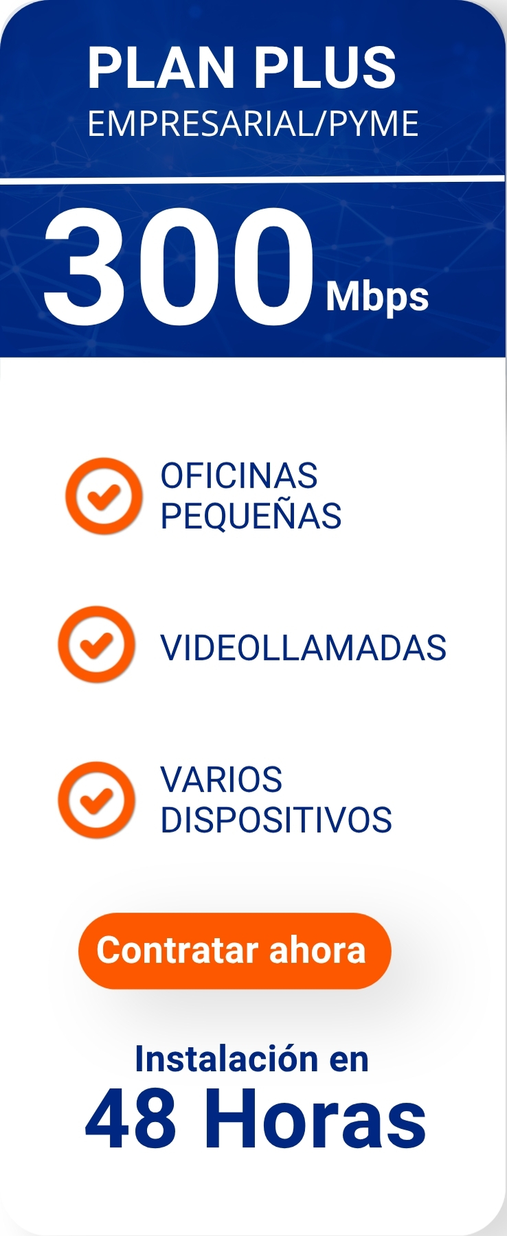 Planes fibra optica empresarial 300mbps