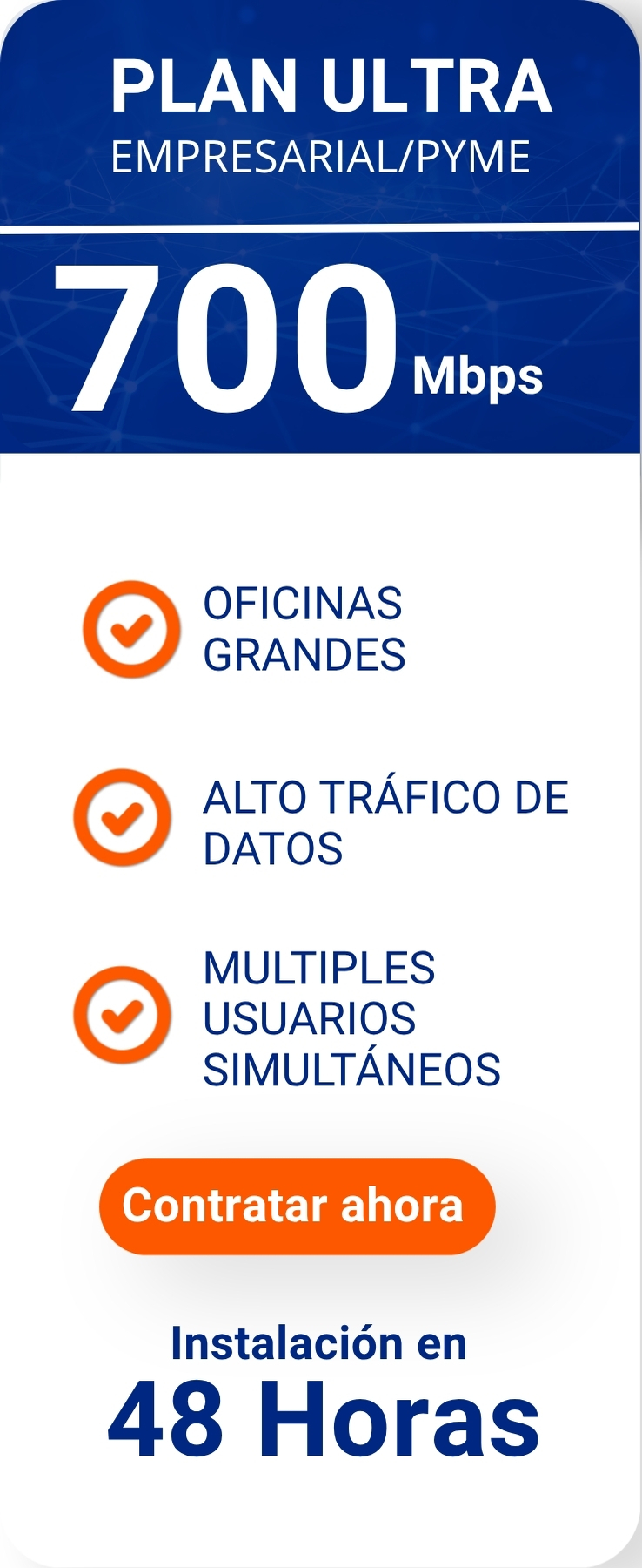 Planes fibra optica empresarial 700mbps